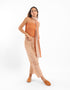 Printed harem pants with pleats on the front and back